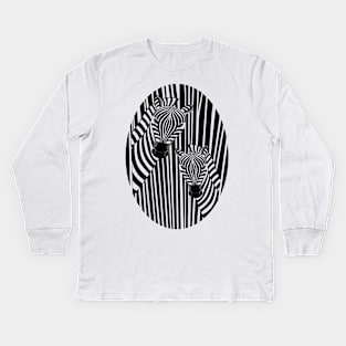 Zebra pattern Kids Long Sleeve T-Shirt